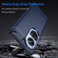 Калъф-Techsuit - Carbon Silicone - Oppo Reno10 / Reno10 Pro - Blue