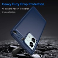 Калъф-Techsuit - Carbon Silicone - Motorola Moto G84 - Blue