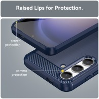 Калъф-Techsuit - Carbon Silicone - Samsung Galaxy S24 - Blue