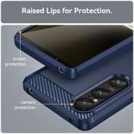 Калъф-Techsuit - Carbon Silicone - Honor Magic6 Lite - Blue