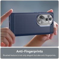 Калъф-Techsuit - Carbon Silicone - Oppo Reno11 Pro - Blue