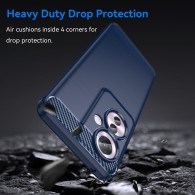 Калъф-Techsuit - Carbon Silicone - Oppo Reno11 F - Blue