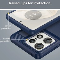 Калъф-Techsuit - Carbon Silicone - Motorola Edge 50 Pro - Blue
