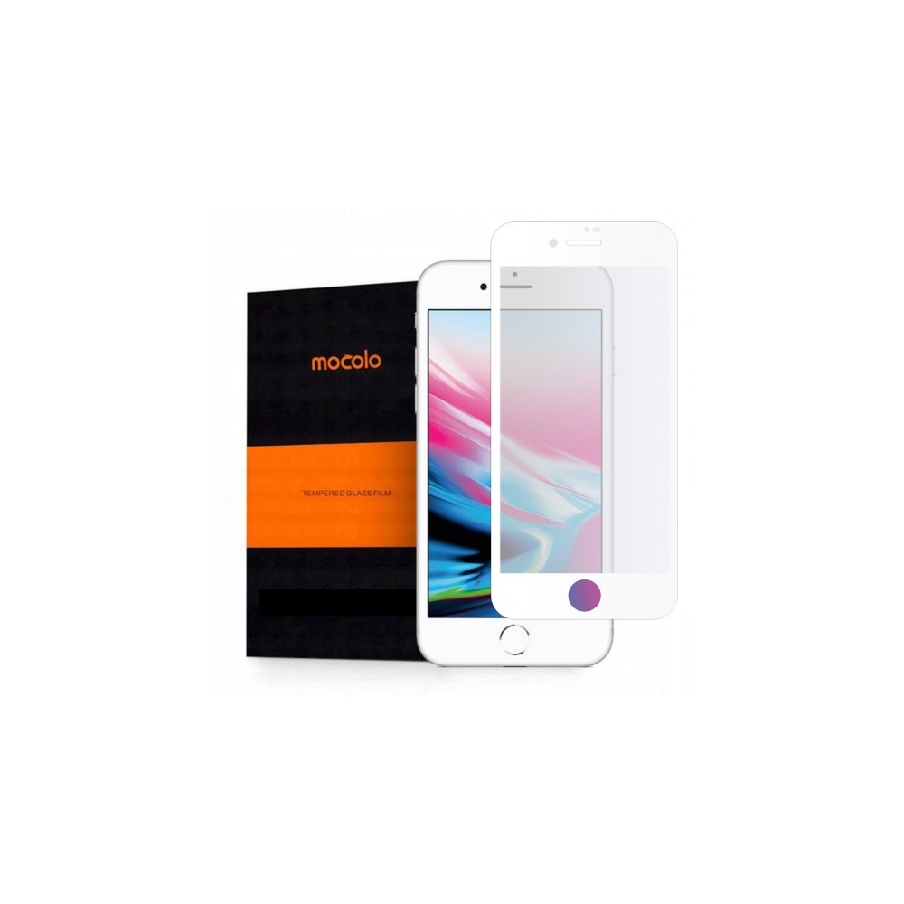 Стъклен протектор MOCOLO TG+Full Glue за iPhone 7/8/SE 2020, Бял