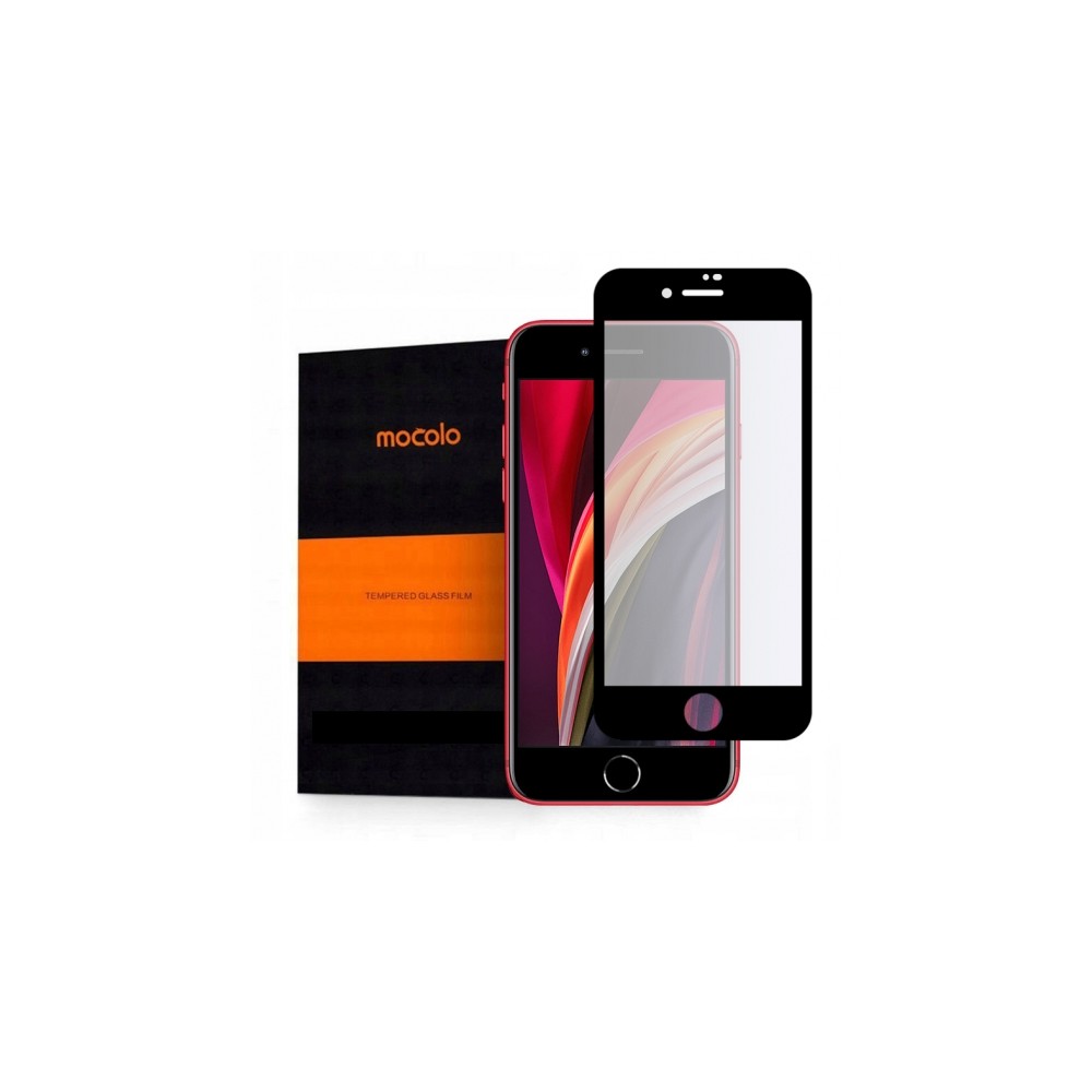 Стъклен протектор MOCOLO TG+Full Glue за iPhone 7/8/SE 2020, Черен