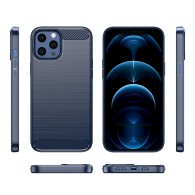 Калъф-Techsuit - Carbon Silicone - iPhone 12 Pro Max - Blue