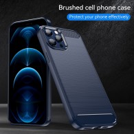 Калъф-Techsuit - Carbon Silicone - iPhone 12 Pro Max - Blue