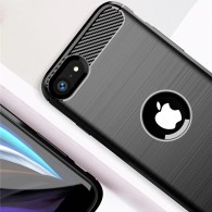 Калъф-Techsuit - Carbon Silicone - iPhone SE 2, SE 2020 / SE 3, SE 2022 - Blue