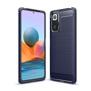 Калъф-Techsuit - Carbon Silicone - Xiaomi Redmi Note 10 Pro / Note 10 Pro Max - Blue