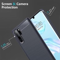 Калъф-Techsuit - Carbon Silicone - Huawei P30 Pro / P30 Pro New Edition - Blue