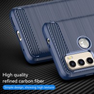 Калъф-Techsuit - Carbon Silicone - Motorola Moto G60 - Blue