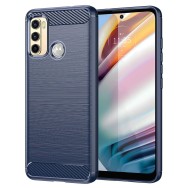 Калъф-Techsuit - Carbon Silicone - Motorola Moto G60 - Blue