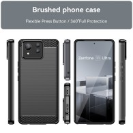 Калъф-Techsuit - Carbon Silicone - Asus Zenfone 11 Ultra - Black