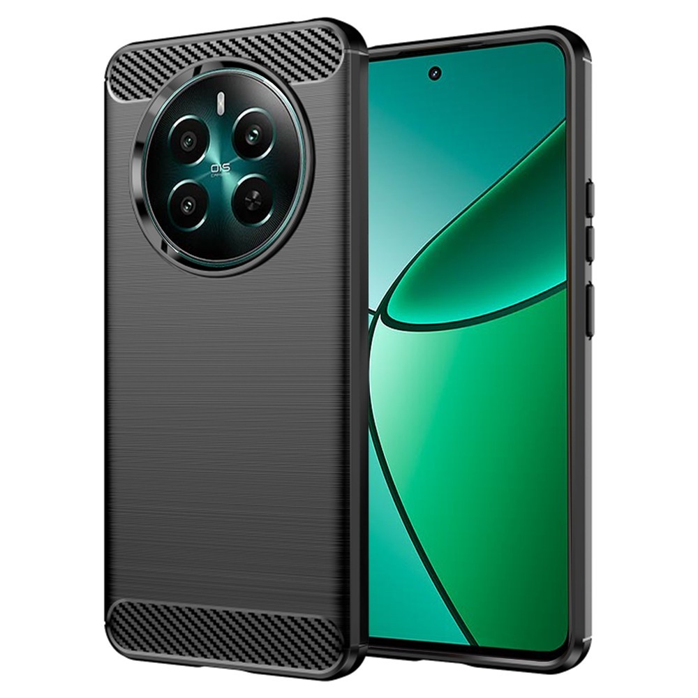 Калъф-Techsuit - Carbon Silicone - Realme 12+ - Black