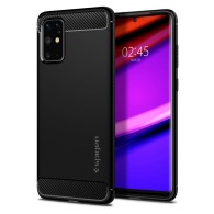 Spigen Rugged Armor удароустойчив силиконов (TPU) калъф за Samsung Galaxy S20+ Plus, Matte Black