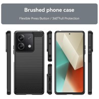 Калъф-Techsuit - Carbon Silicone - Xiaomi Redmi Note 13 4G - Black