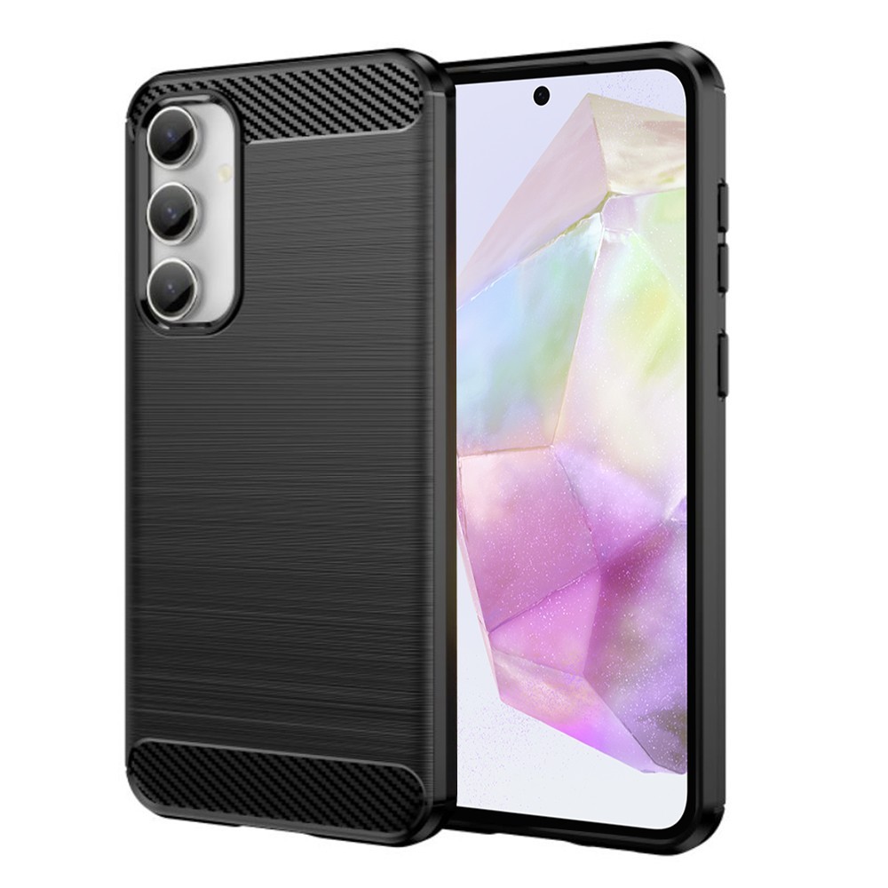 Калъф-Techsuit - Carbon Silicone - Samsung Galaxy A35 5G - Black