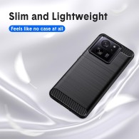 Калъф-Techsuit - Carbon Silicone - Xiaomi 13T / 13T Pro - Black