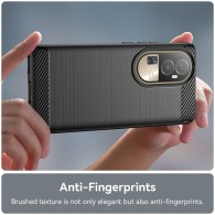 Калъф-Techsuit - Carbon Silicone - Oppo Reno10 / Reno10 Pro - Black