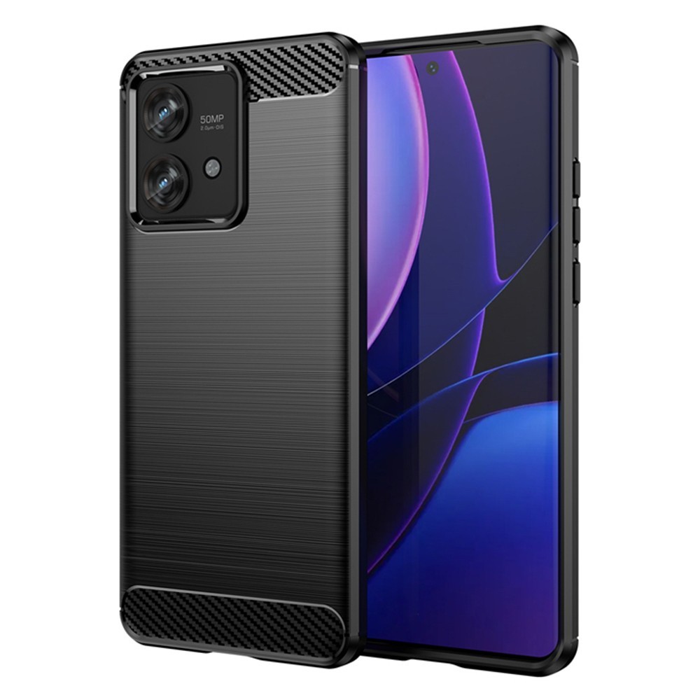 Калъф-Techsuit - Carbon Silicone - Motorola Edge 40 Neo - Black