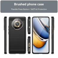Калъф-Techsuit - Carbon Silicone - Realme 11 Pro / 11 Pro+ - Black