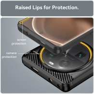 Калъф-Techsuit - Carbon Silicone - Oppo Find X6 Pro - Black