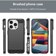 Калъф-Techsuit - Carbon Silicone - iPhone 15 Pro - Black