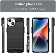Калъф-Techsuit - Carbon Silicone - iPhone 15 Plus - Black