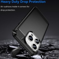 Калъф-Techsuit - Carbon Silicone - iPhone 15 Pro Max - Black