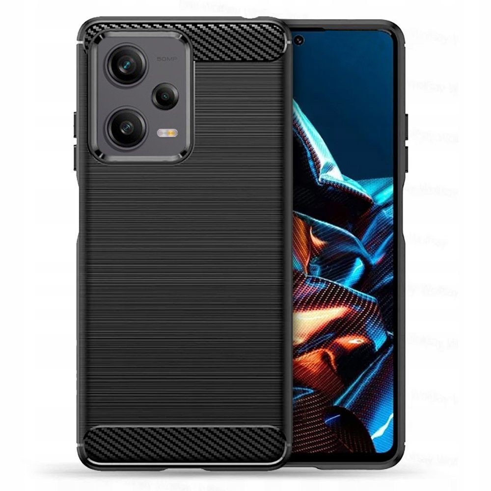 Калъф-Techsuit - Carbon Silicone - Xiaomi Redmi Note 12 Pro 5G / Poco X5 Pro - Black
