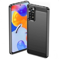 Калъф-Techsuit - Carbon Silicone - Xiaomi Redmi Note 11 Pro 4G / Note 11 Pro 5G / Note 12 Pro 4G - Black