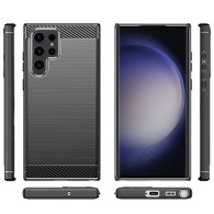 Калъф-Techsuit - Carbon Silicone - Samsung Galaxy S23 Ultra - Black