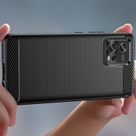 Калъф-Techsuit - Carbon Silicone - Motorola Moto G72 - Black