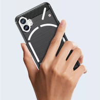 Калъф-Techsuit - Carbon Silicone - Nothing Phone (1) - Black
