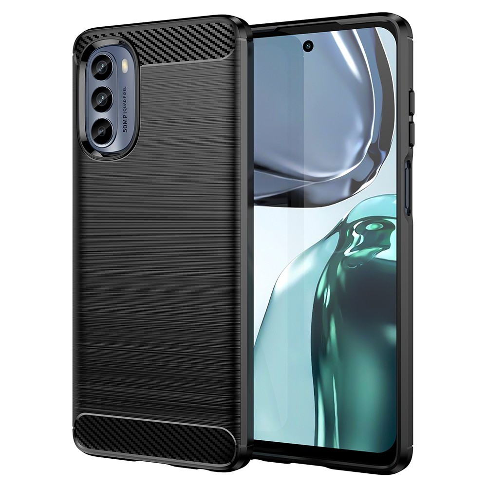 Калъф-Techsuit - Carbon Silicone - Motorola Moto G62 - Black