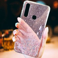 Калъф Sequins Glue Glitter за Samsung Galaxy A20e, Розов