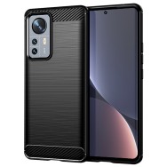 Калъф-Techsuit - Carbon Silicone - Xiaomi 12 Pro - Black