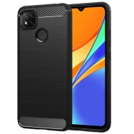 Калъф-Techsuit - Carbon Silicone - Xiaomi Redmi 9C / Redmi 9C NFC - Black
