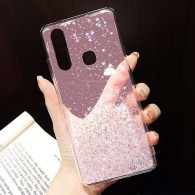 Калъф Sequins Glue Glitter за Huawei P30 Lite, Розов