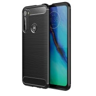 Калъф-Techsuit - Carbon Silicone - Motorola One Fusion Plus - Black
