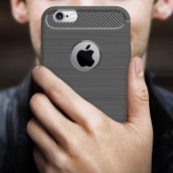 Калъф-Techsuit - Carbon Silicone - iPhone 6 / 6s - Black