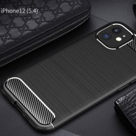 Калъф-Techsuit - Carbon Silicone - iPhone 12 Mini - Black