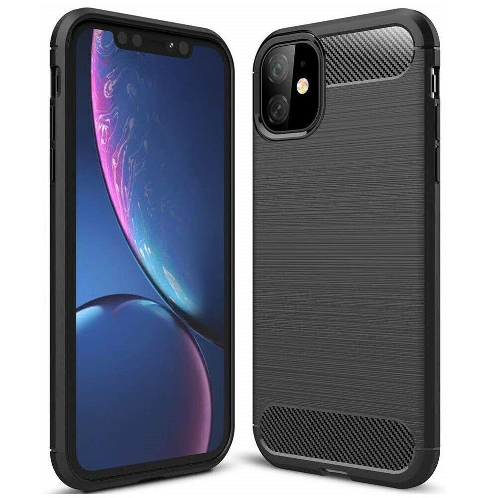 Калъф-Techsuit - Carbon Silicone - iPhone 12 Mini - Black
