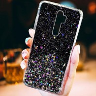 Калъф Sequins Glue Glitter за Huawei P30 Lite, Черен