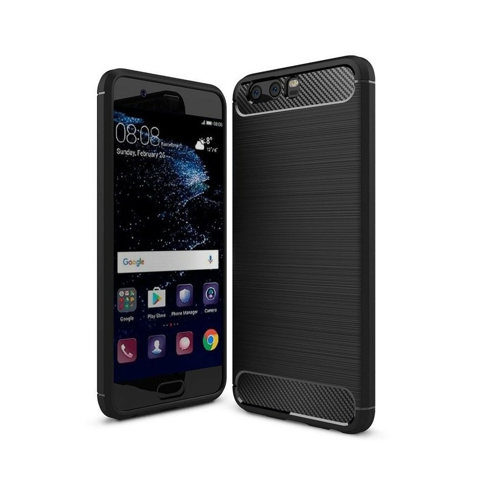 Калъф-Techsuit - Carbon Silicone - Huawei P10 - Black