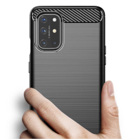 Калъф-TechSuit - Carbon Silicone - OnePlus 8T - Black