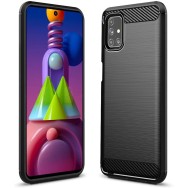 Калъф-TechSuit - Carbon Silicone - Samsung Galaxy M51 - Black