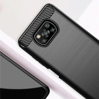 Калъф-TechSuit - Carbon Silicone - Xiaomi Poco X3 / Poco X3 NFC / Poco X3 Pro - Black