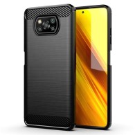 Калъф-TechSuit - Carbon Silicone - Xiaomi Poco X3 / Poco X3 NFC / Poco X3 Pro - Black