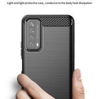 Калъф-Techsuit - Carbon Silicone - Huawei P Smart 2021 - Black
